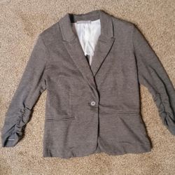 Women's Small Fleece Blazer Short Touched Sleeves