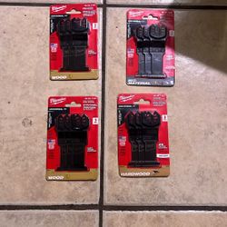 BRAND NEW MILWAKAUEE X4 ASSORTED MULTI TOOL BLADES WOOD HARD WOOD AND METAL   