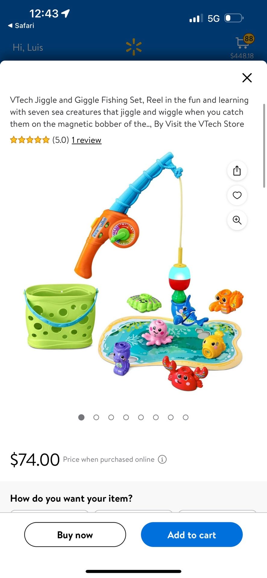 Vtech Jiggle And Giggle Fishing Set