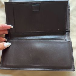 Check book in Brown Coach Wallet