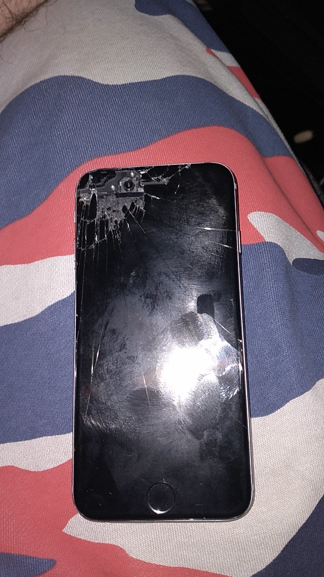 Iphone 6 cracked works great still unlocked