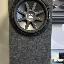 KICKER Comp 12 Car Subwoofer Box Enclosure 10C12-4 | 300W Peak Power with Amp