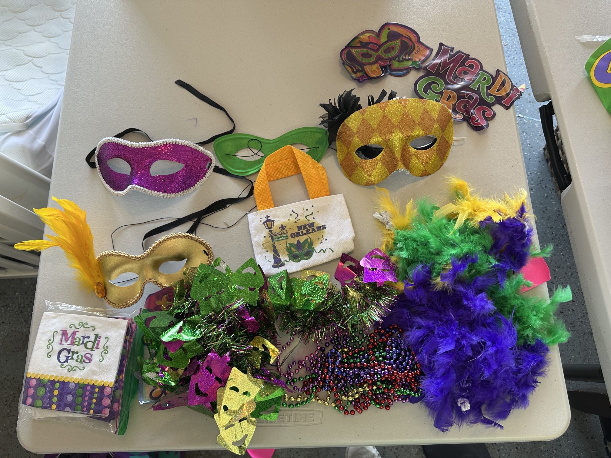Assorted Mardi Gras Supplies