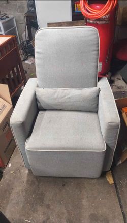 Glider with foot stool grey