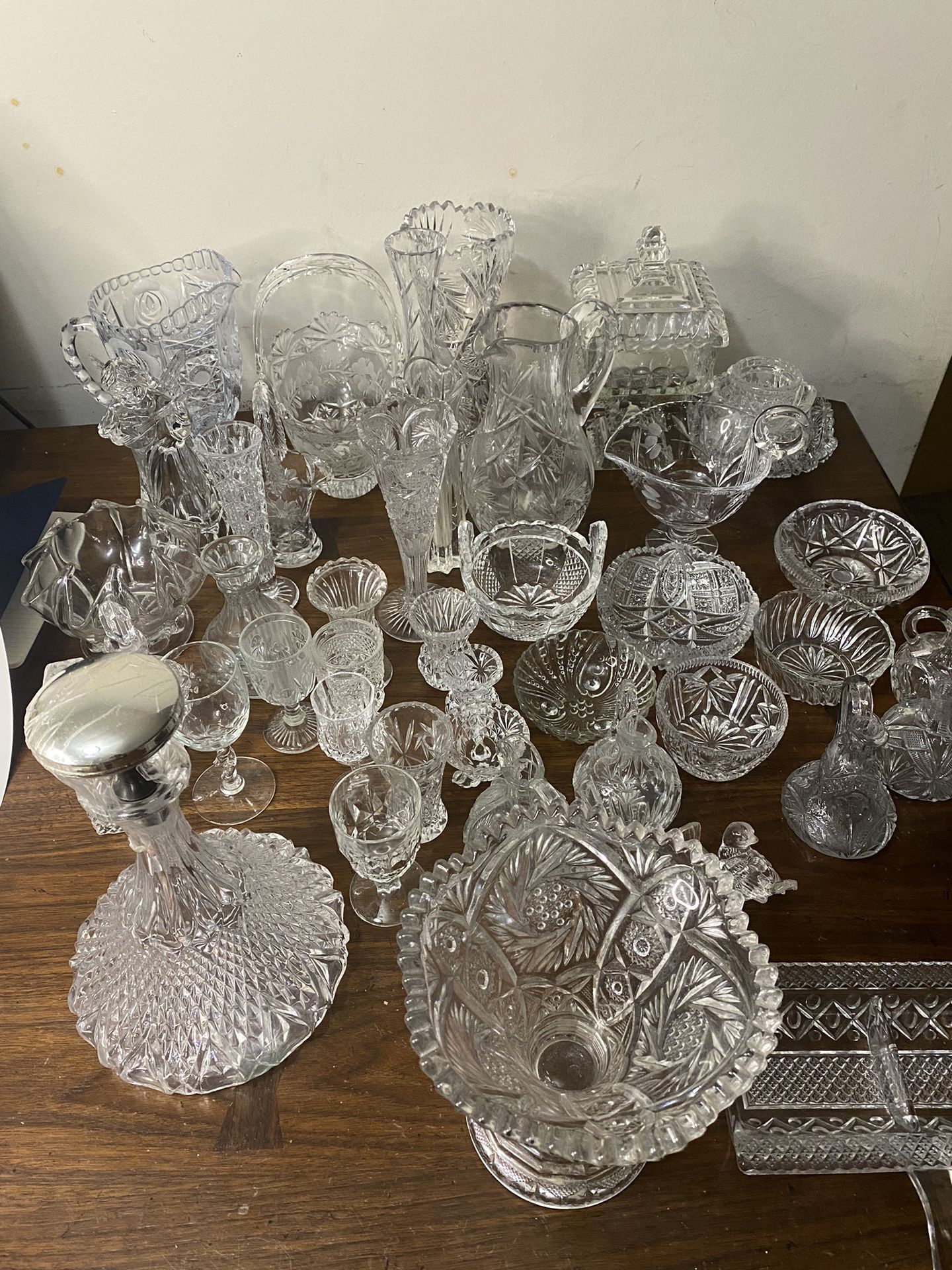 Lot Of Various Crystal Pieces 