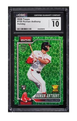 Rare 2026 Topps Holiday Roman Anthony ROOKIE #189 CGC 10 GEM MINT