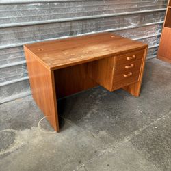 Mid Century Modern Teak Desk With Storage