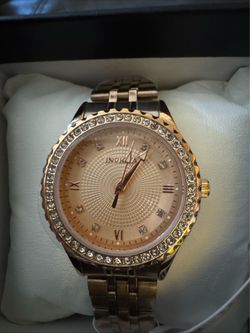 Invicta Rose Gold Crystal Bezel Watch