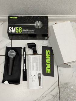 Shure SM58 Microphone + Shure Mic Holder (New)