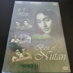 Evergreen Collection Best Of Nutan Bollywood Hindi Movies 4 DVDs Set, Subtitles