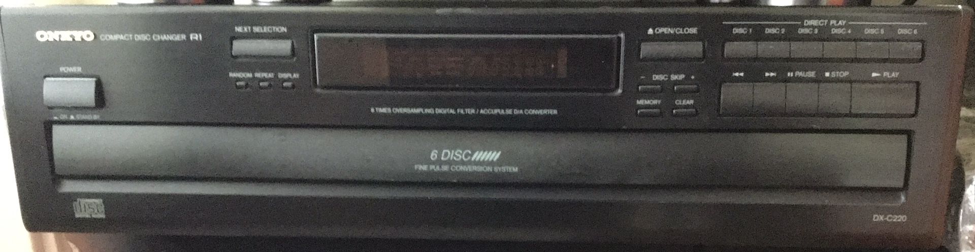 Onkyo 6 Disc CD Player Carousel Changer DX-C220 No Remote Tested & Working