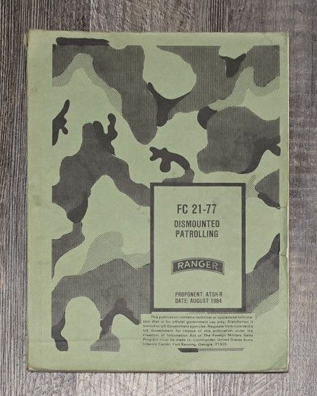 US Army Field Manual FC 21-77 "Dismounted Patroling-Ranger"
