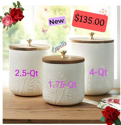 Princess house Wildflower
Canister Set
40212