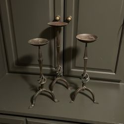 Wrought Iron Candle Holders