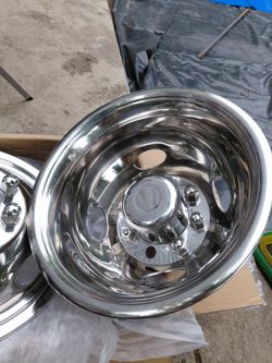 16" stainless steel wheel simulators 8 lug