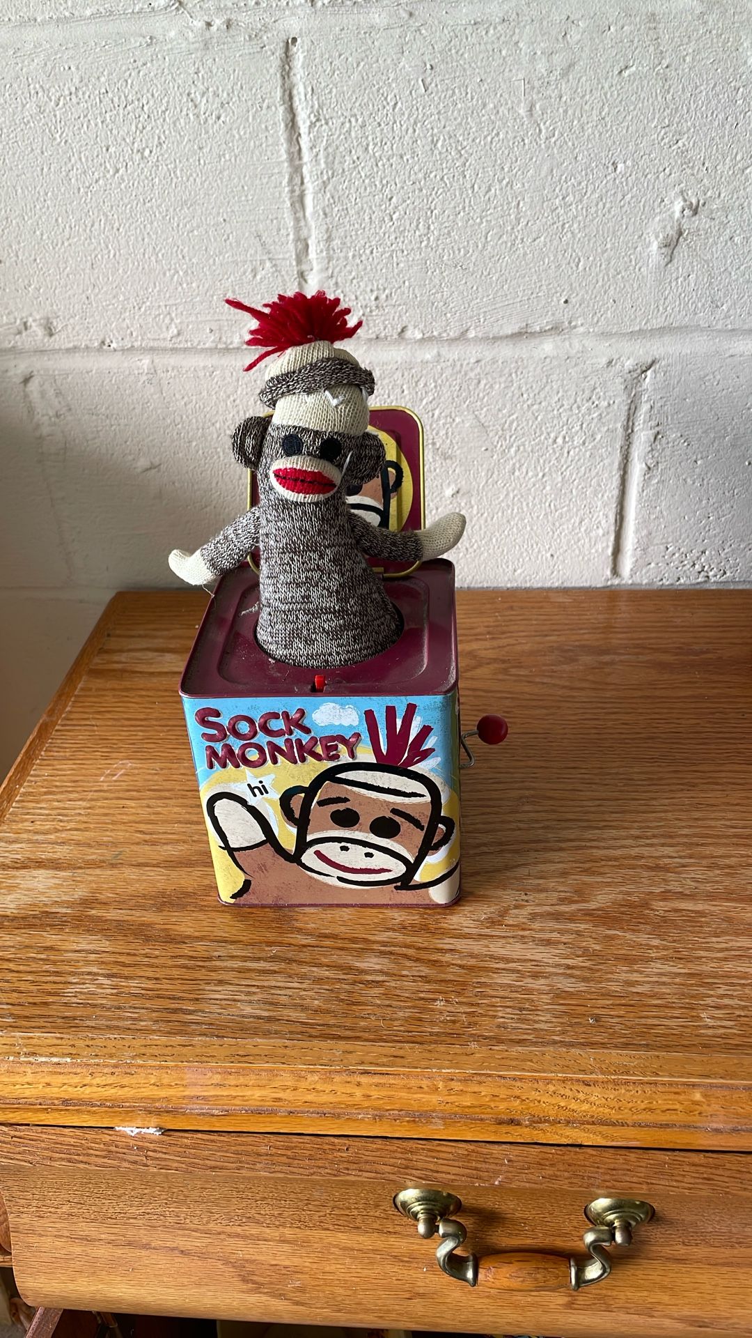 Vintage Sox Monkey Jack in the Box