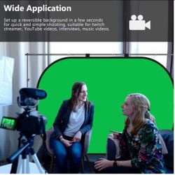 NEEWER Double Sided Green Blue Screen Chromakey Backdrop 5x6.6ft