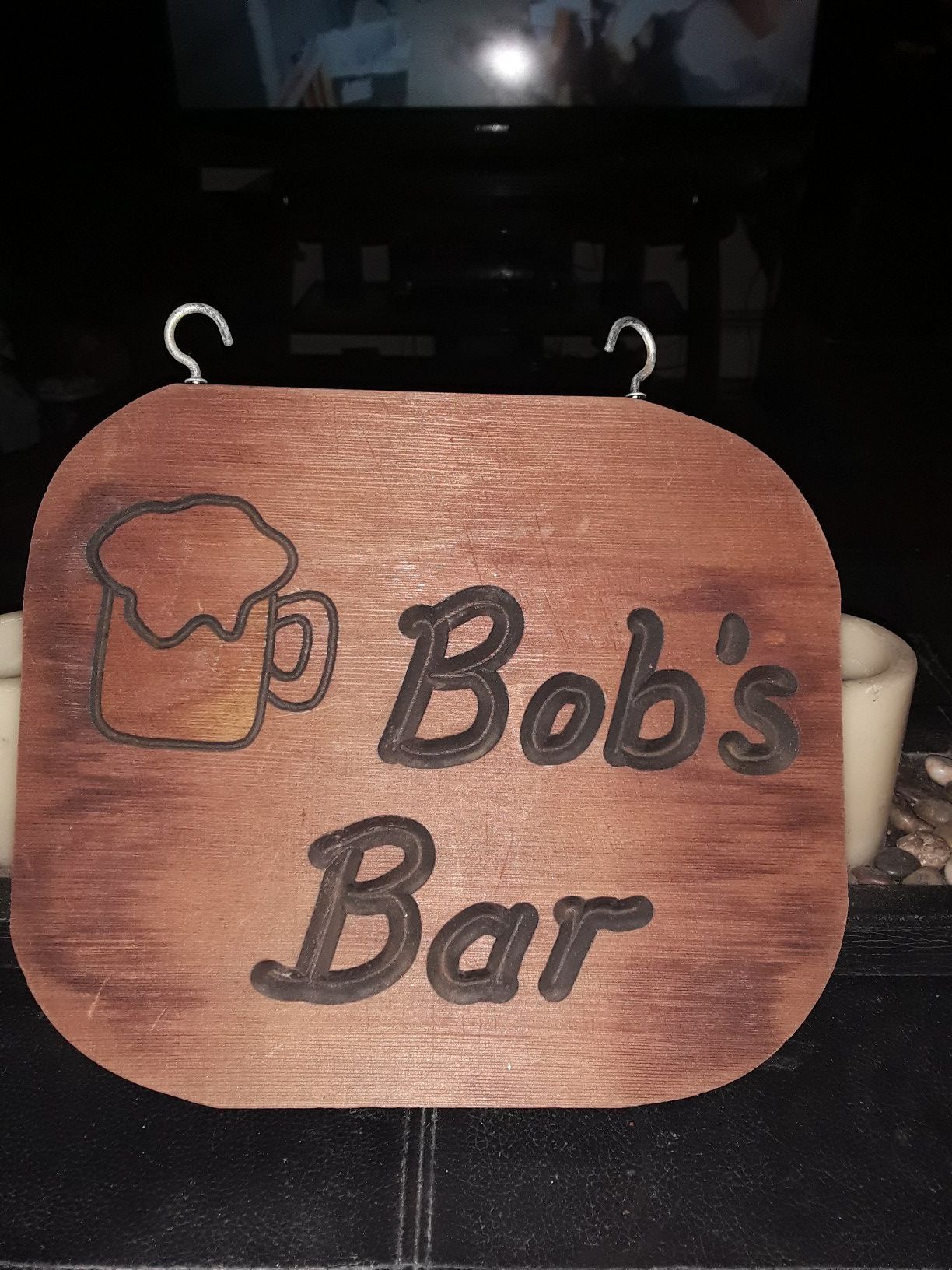 Nice Christmas gift Bob's Bar wooden sign never used