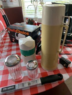 Thermos, Sugar Dispenser, Parmesan Cheese Dispenser, Hand Juicer