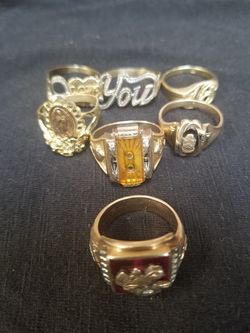 5 ring 10k and 1 14k