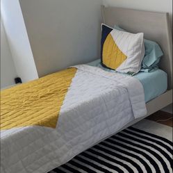 Twin bed frame & memory foam mattress