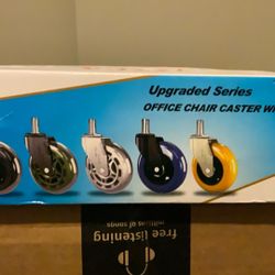 Office Chair Wheel Upgrade - New Unused, Save Your Carpets