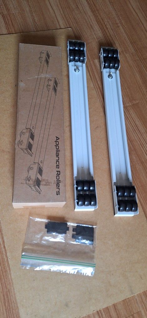 Appliance Rollers Heavy Duty, Easily Move Washing Machines, Dryers, Refrigerators, Furniture (White
