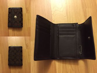 Coach small brown wallet