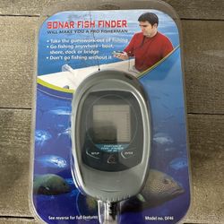 Sonar Portable Fish Finder Model DF46 3-80’ Depth Compact New Open Box