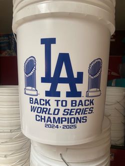 LA Dodgers Back to Back World Series Champions Bucket