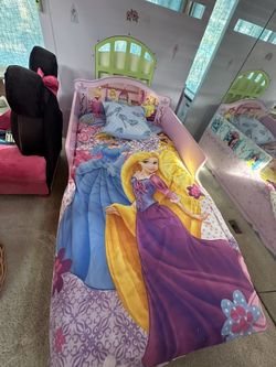 Toddler Princess Bed And Nightstand