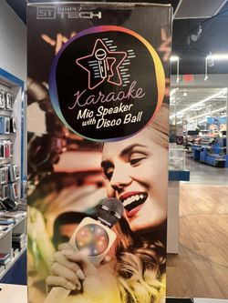 Karaoke Mic Speaker With Disco Ball