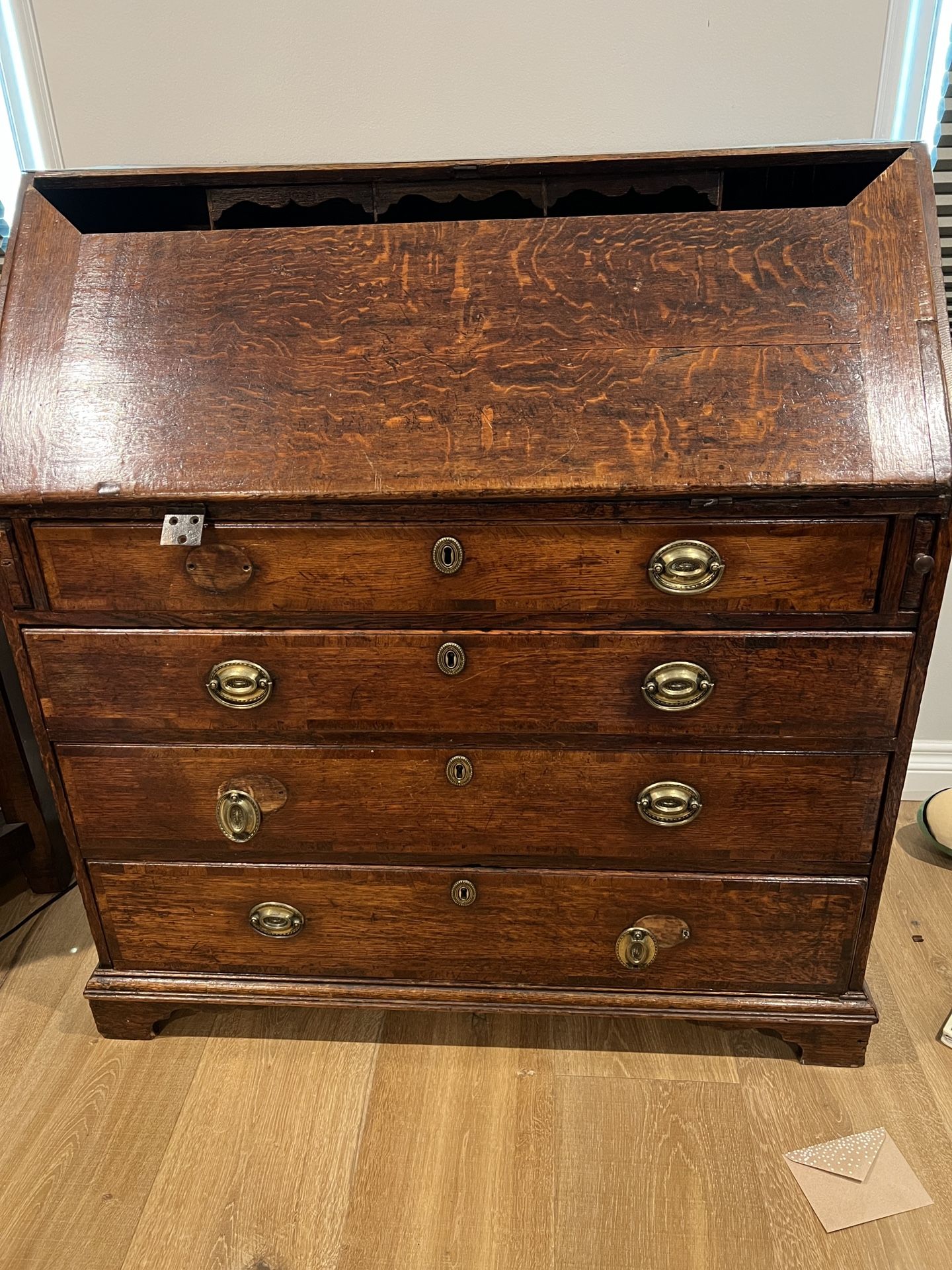 Old American Oak Drop Lid Desk