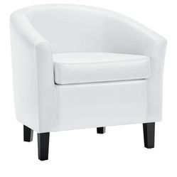 Yaheetech White Leather Chair,