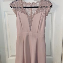 Stunning BCBGeneration mini dress in soft blush pink!