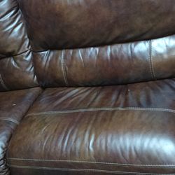 Leather reclining couches