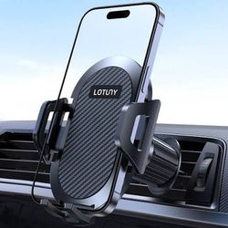 Car Phone Holder Mount, [Upgraded Vent Clip Never Fall Off] Universal Phone Holders for Your Car, Hands Free Air Vent Cell Phone Mount Compatible with