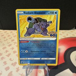 Radiant Blastoise Pokemon Card