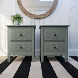 Gorgeous Redesigned Solid Wood Nightstands Mushroom Themed 🍄 