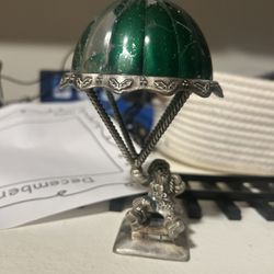 vintage Lenox Kirk Stieff Collection Pewter Santa's Arrival Christmas ornament