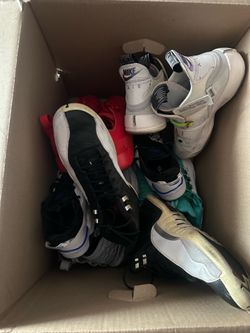 Box of Nike’s and Jordan’s Basketball Sneakers