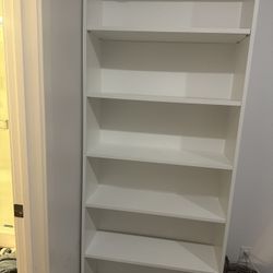 White IKEA bookcase Billy