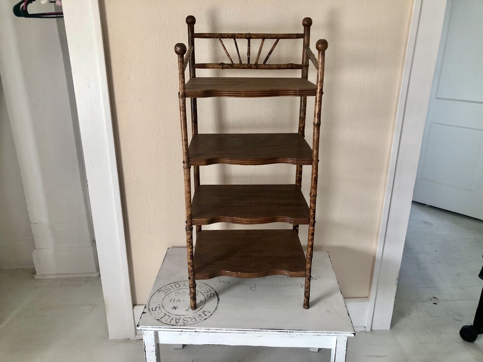 Vintage Bamboo Shelf Unit