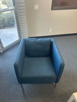 Blue canvas chair