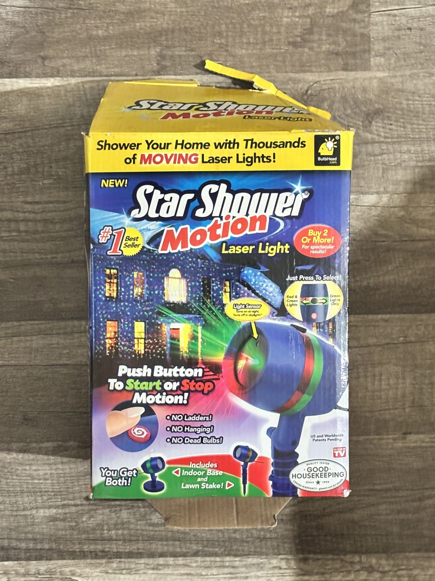Star Shower Motion Laser Light Projector - Red & Green | Outdoor Display | Used