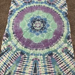 peace and love tie dye tapestry