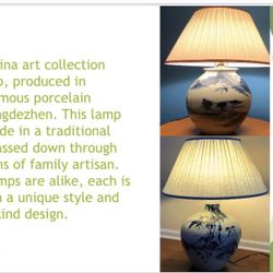 Art collection table lamp