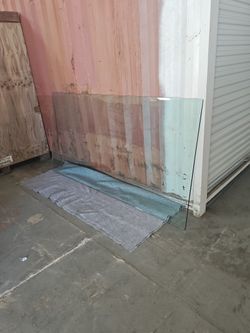 Dining Room Table (Glass Top With Plaster Base