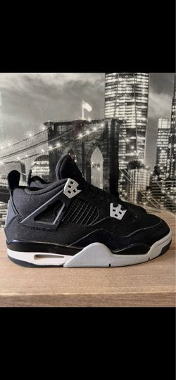 Jordan 4 Black Canvas Size 6Y $70