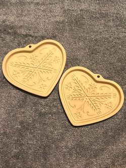 Pampered Chef Heart-Shaped Cookie Molds Set of 2